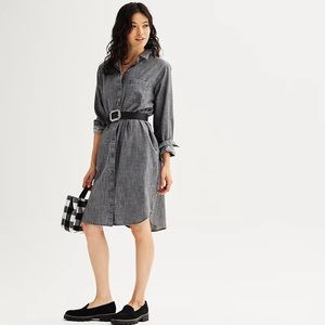 Sonoma Goods For Life Denim Shirt Dress Midi Length 🩶